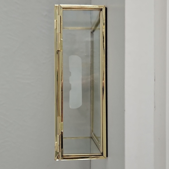 NWOT Gold Trim Glass Jewelry/Trinket Box - Picture 5 of 7